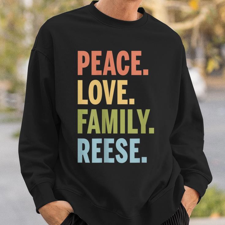 Reese Last Name Peace Love Family Matching Sweatshirt Gifts for Him