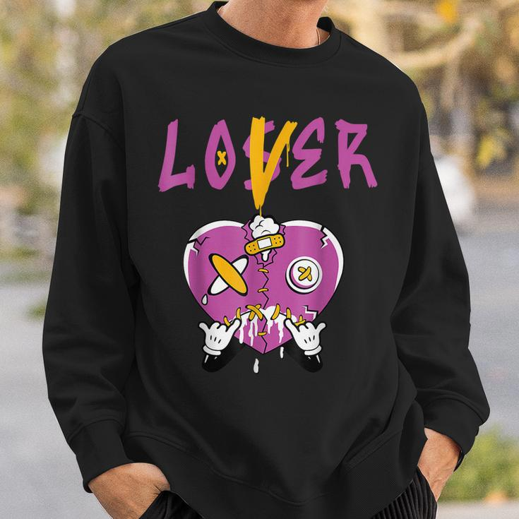 Retro 1 Brotherhood Loser Lover Heart Dripping Shoes Sweatshirt Gifts for Him