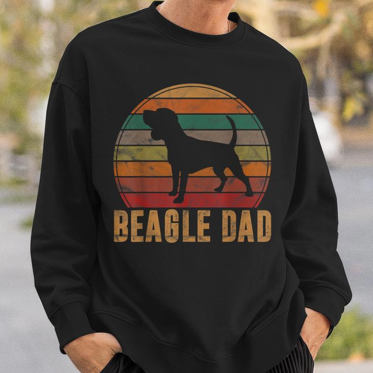 Retro Beagle Dad Gift Dog Owner Pet Tricolor Beagle Father Sweatshirt Gifts for Him