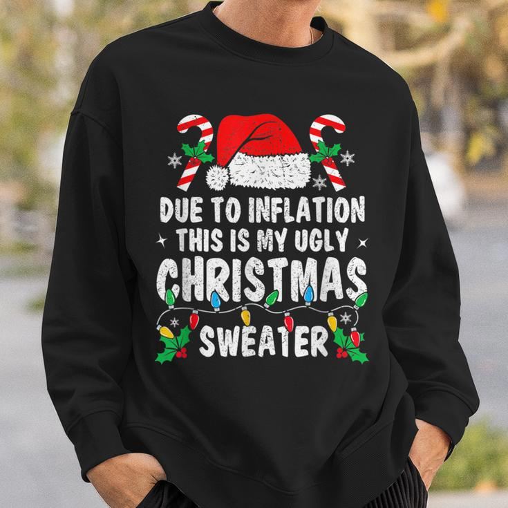 Retro Christmas Due To Inflation Ugly Christmas Sweaters Men Women Sweatshirt Graphic Print Unisex Gifts for Him