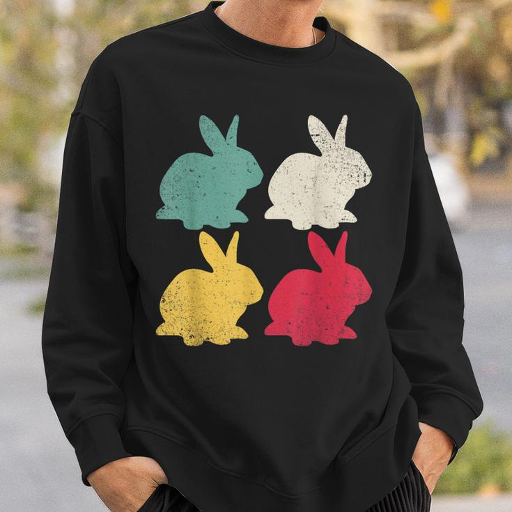 Retro Easter Bunny Rabbit Vintage Men Dad Kids Women Gift V2 Sweatshirt Gifts for Him