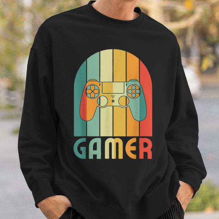 Retro Gamer Video Games Player For Game Player Gamer Dad Sweatshirt Gifts for Him