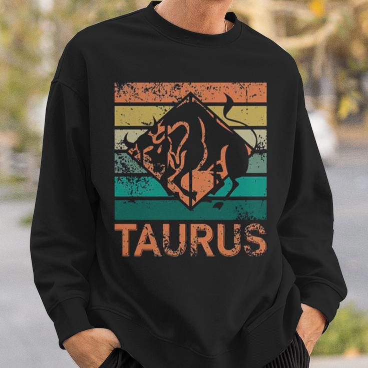 Retro Horoscope Taurus Sweatshirt Gifts for Him