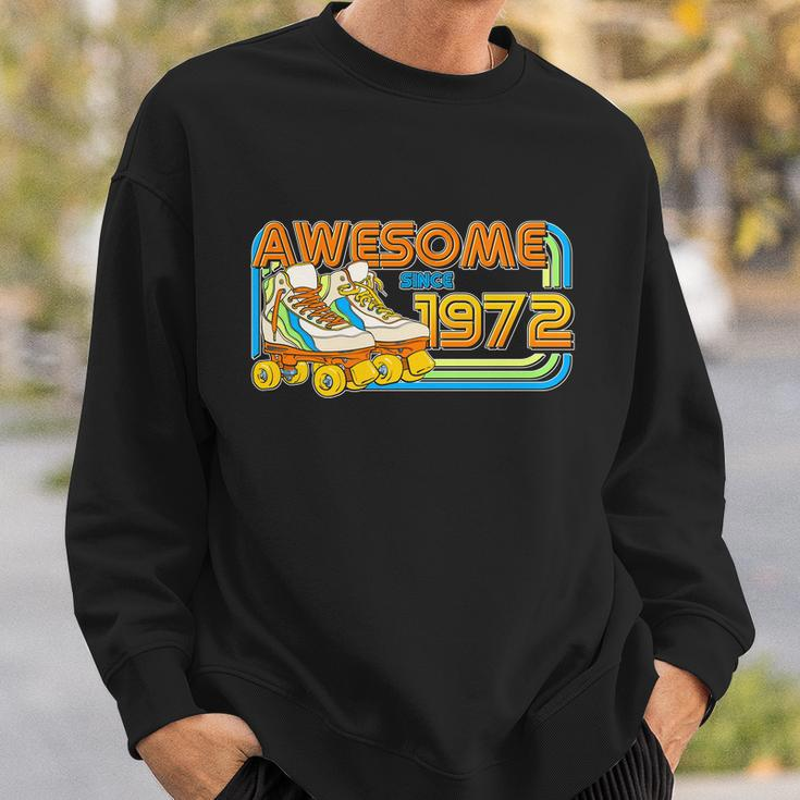 Retro Roller Skates Awesome Since 1972 50Th Birthday Sweatshirt Gifts for Him