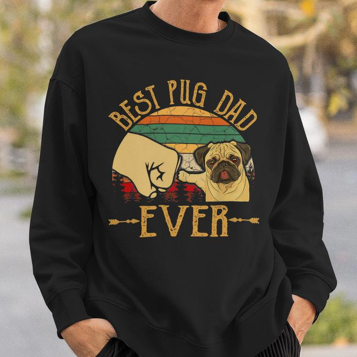 Retro Vintage Best Pug Dad Ever Sweatshirt Gifts for Him