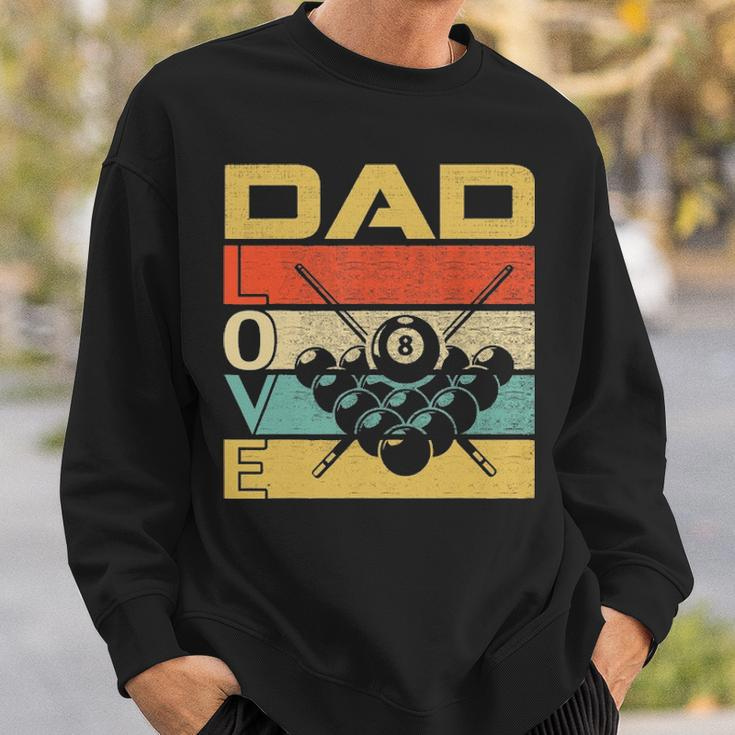 Retro Vintage Dad Love Billiards Funny Fathers Day Gift Sweatshirt Gifts for Him