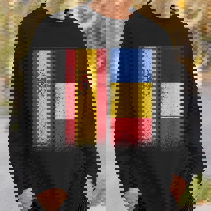Romanian Flag Spain And Romania Proud Flags Sweatshirt Gifts for Him