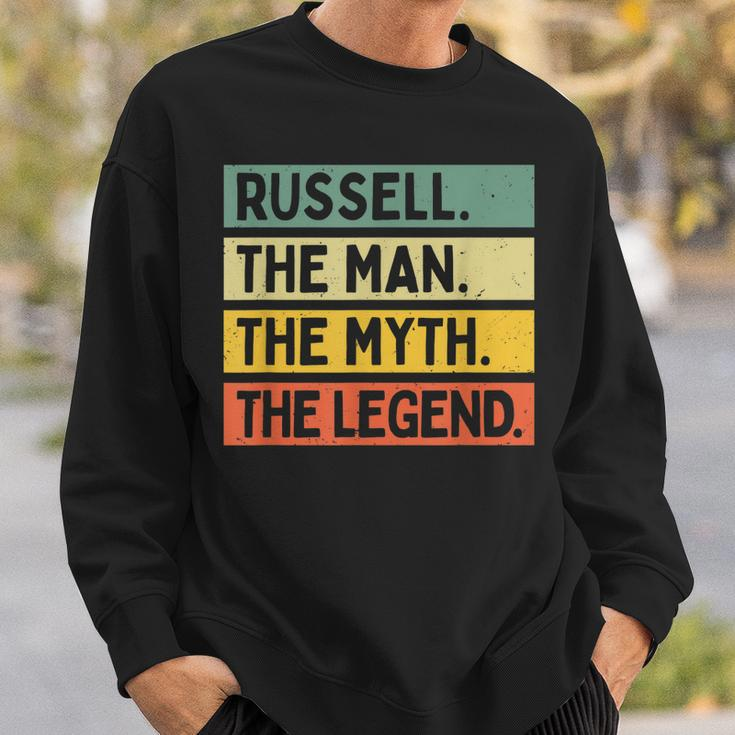 Russell The Man The Myth The Legend Funny Personalized Quote Gift For Mens Sweatshirt Gifts for Him