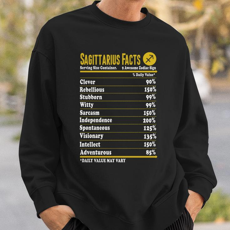Sagittarius Facts Servings Per Container Zodiac T-Shirt Men Women Sweatshirt Graphic Print Unisex Gifts for Him