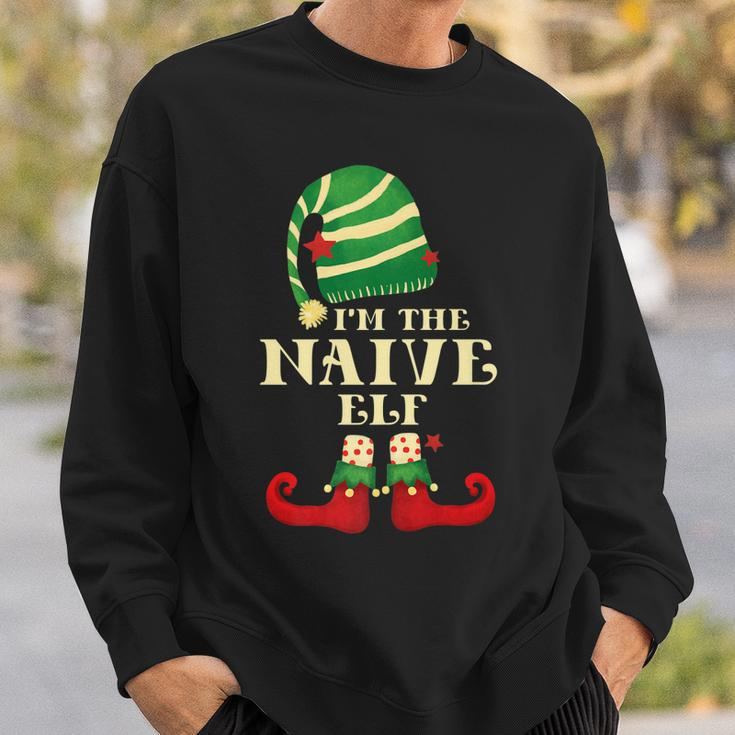 Santa The Naive Elf Christmas Matching Family Coworker Group  Men Women Sweatshirt Graphic Print Unisex Gifts for Him