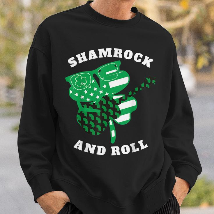 Shamrock And Roll Retro StPaddys Vintage StPatricks Day Sweatshirt Gifts for Him
