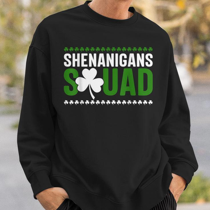 Shenanigans Squad Matching St Patricks Day Irish Leaf Sweatshirt Gifts for Him