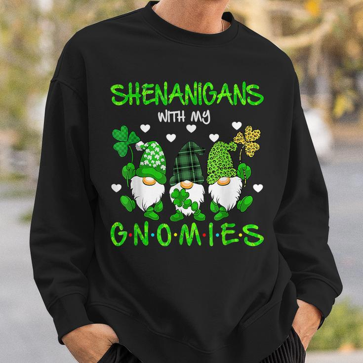 Shenanigans With My Gnomies St Patricks Day Gnome Shamrock Sweatshirt Gifts for Him