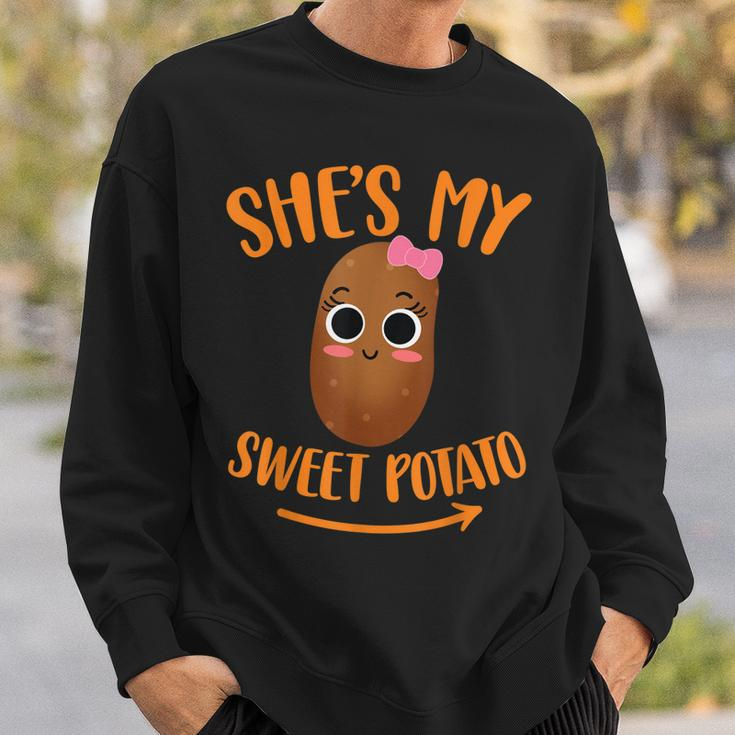 Shes My Sweet Potato - Funny Thanksgiving Matching Couple Men Women Sweatshirt Graphic Print Unisex Gifts for Him