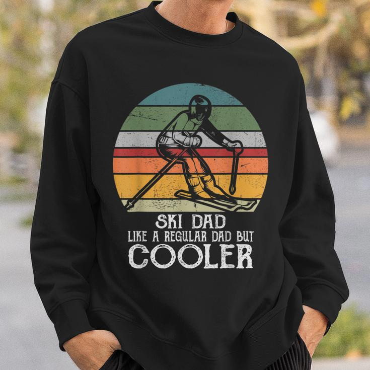 Ski Dad Like A Regular Dad But Cooler Vintage Skiing Skier Sweatshirt Gifts for Him
