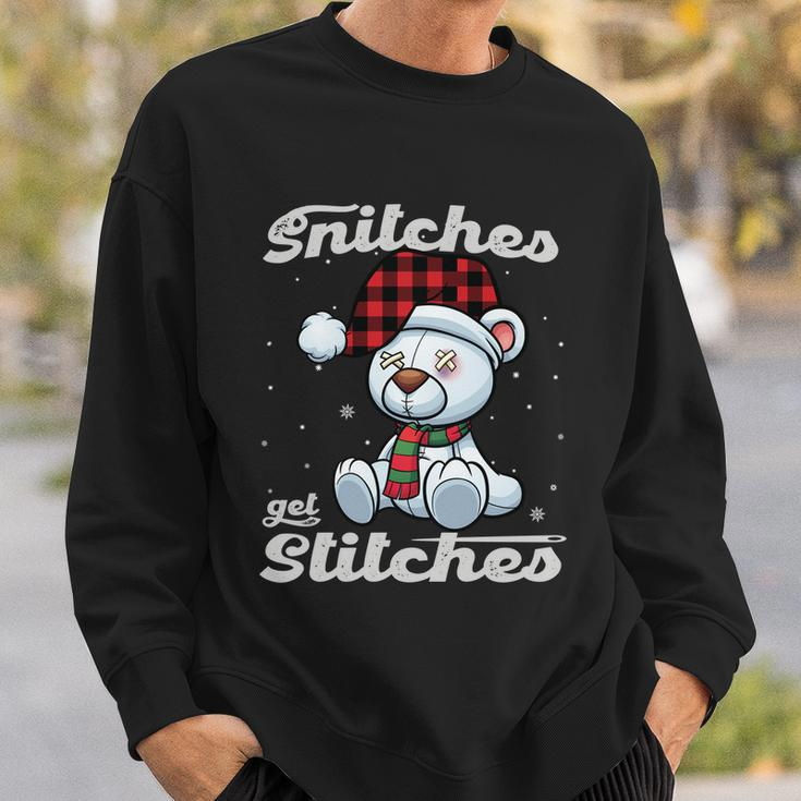 Snitches Get Stitches Elf Xmas Funny Snitches Get Stitches Sweatshirt Gifts for Him