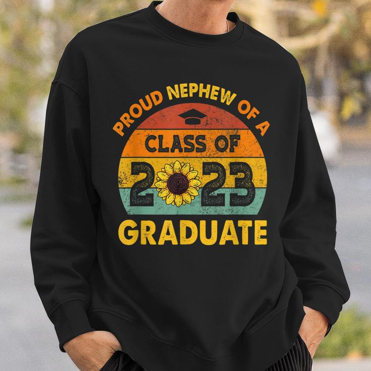 Sonnenblume Senior Proud Neffe Klasse 2023 Graduate Vintage Sweatshirt Geschenke für Ihn