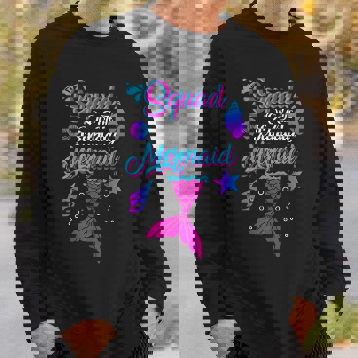 Squad Of The Birthday Mermaid Birthday Party Mermaid Squad Sweatshirt Gifts for Him Squad Of The Birthday Mermaid Birthday Party Mermaid Squad Sweatshirt Gifts for Him