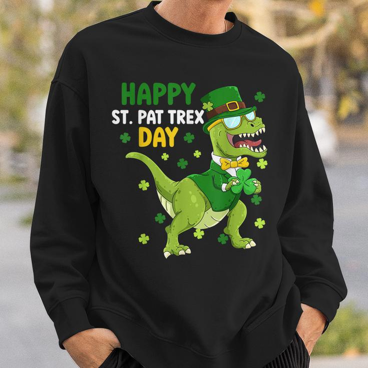 St Patricks Day Leprechaun Dinosaur Dino Happy St Pat Trex Sweatshirt Gifts for Him