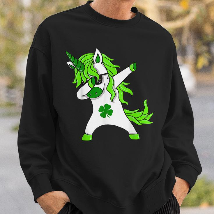 St Patricks Day Lepricorn Dabbing Unicorn Sweatshirt Gifts for Him