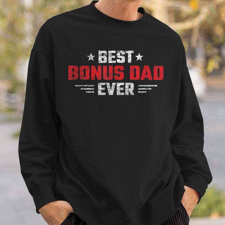 Stars & Stripes Patriotic Apparel Best Bonus Dad Ever Sweatshirt Gifts for Him