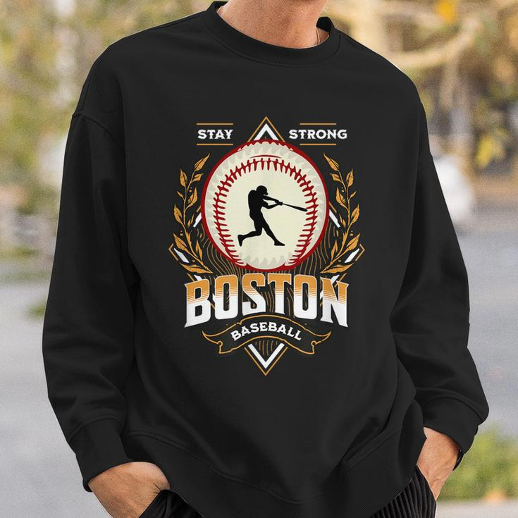 Stay Strong Boston Baseball Graphic Vintage Style Sweatshirt Gifts for Him