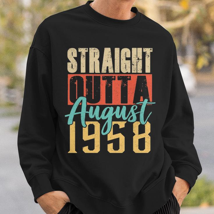 Straight Outta August 1958 62Nd Awesome Birthday Gifts Sweatshirt Gifts for Him