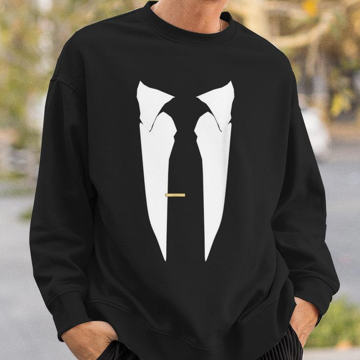 Suit Tie Wedding Tuxedo Prom Bachelor Ceremony Sweatshirt Gifts for Him