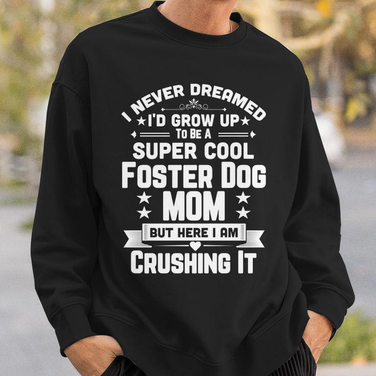 Super Cool Foster Dog Mom Funny Puppy Lover Men Women Sweatshirt Graphic Print Unisex Gifts for Him