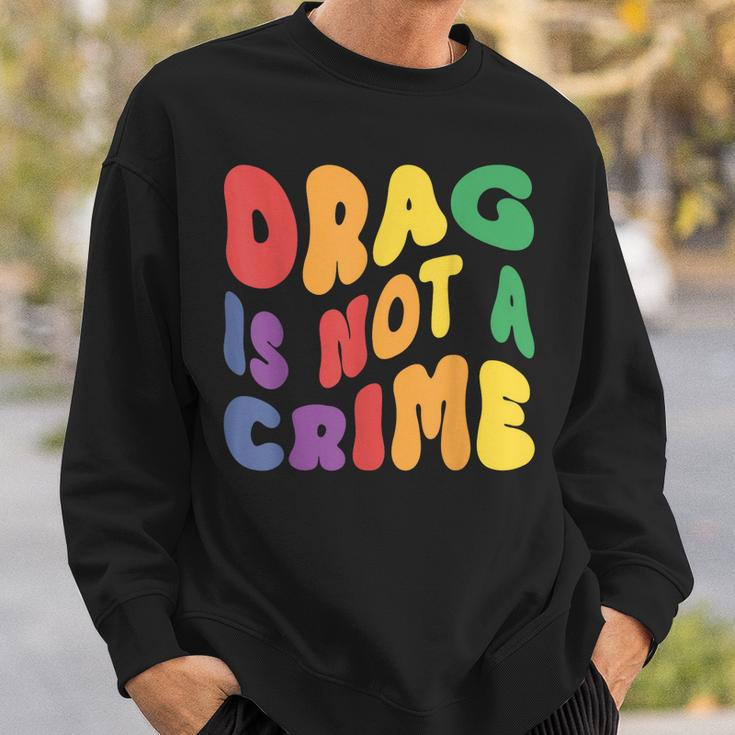 Support Drag Is Not A Crime Lgbtq Rights Lgbt Gay Pride Sweatshirt Gifts for Him
