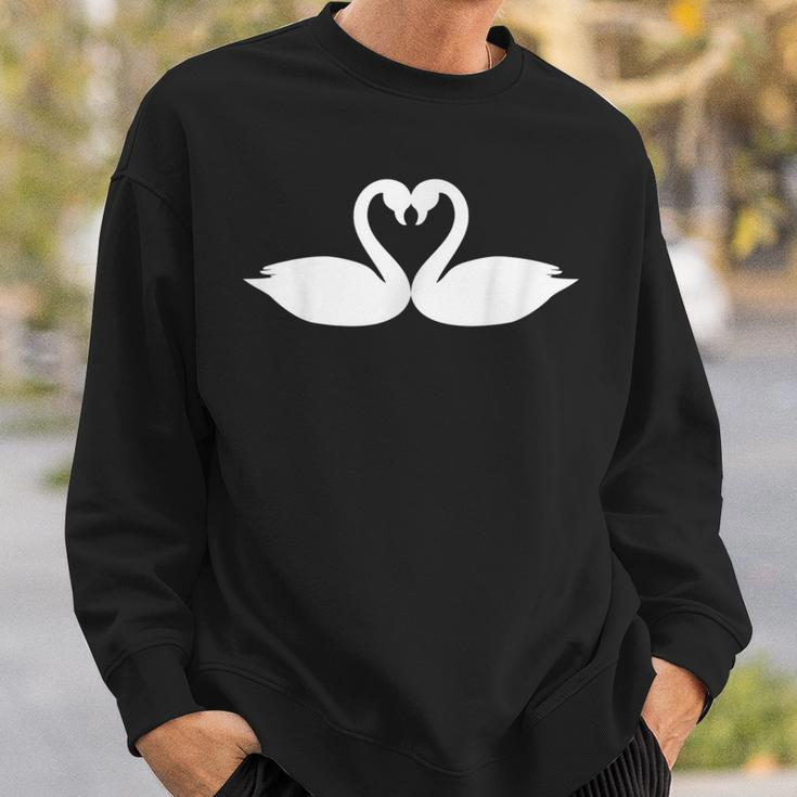 Swan For Women Valentine Day Sweatshirt Gifts for Him