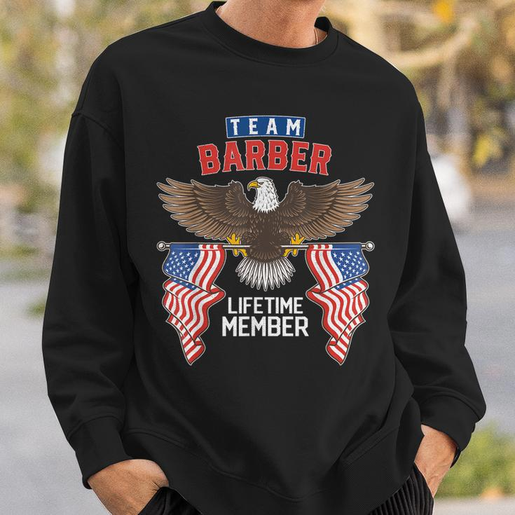 Team Barber Lifetime Member Us Flag Sweatshirt Gifts for Him