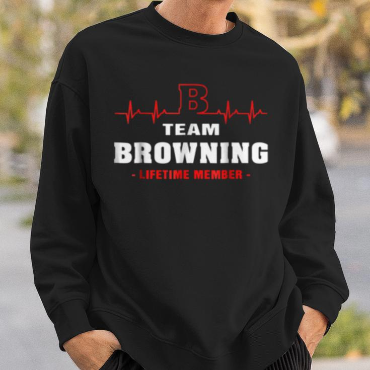 Team Browning Lifetime Member Surname Last Name Sweatshirt Gifts for Him