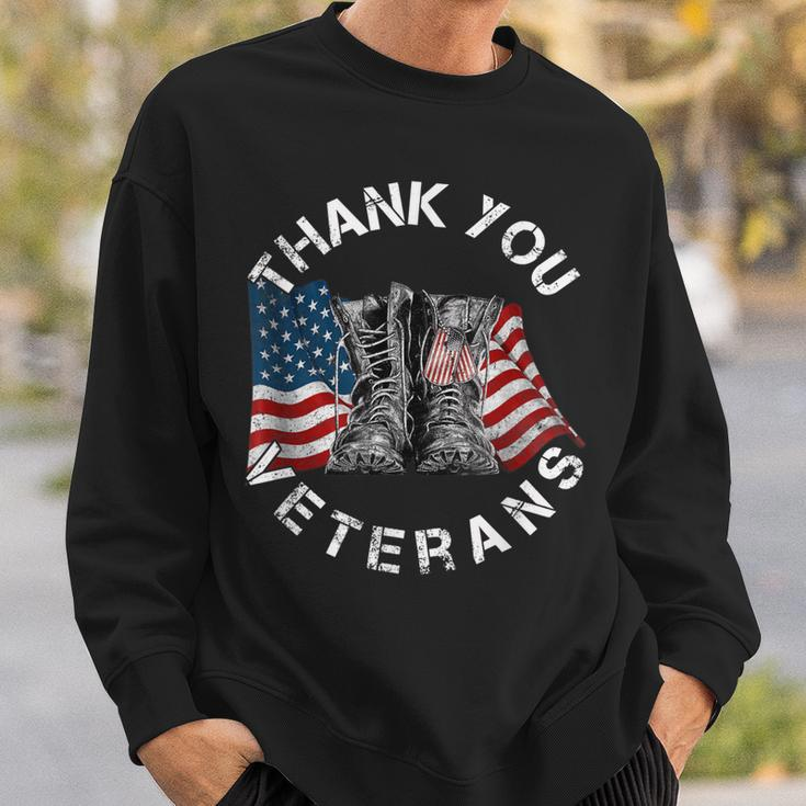 Thank You Veterans Proud Veteran Day Dad Grandpa V6 Sweatshirt Gifts for Him