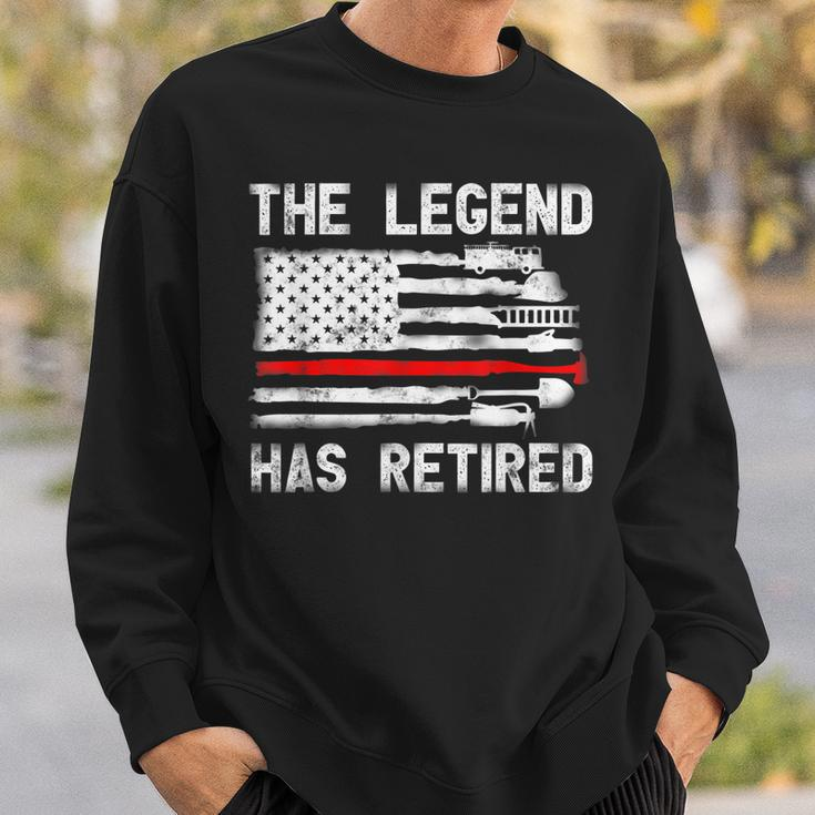 The Legend Has Retired Firefighter Retirement Happy Party Sweatshirt Gifts for Him