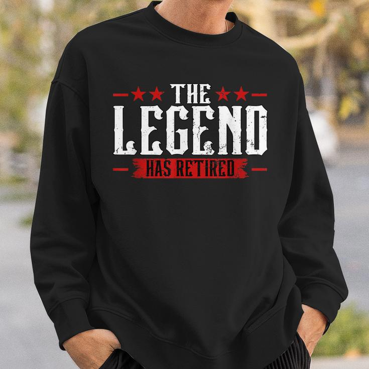The Legend Has Retired Retirement Sweatshirt Gifts for Him