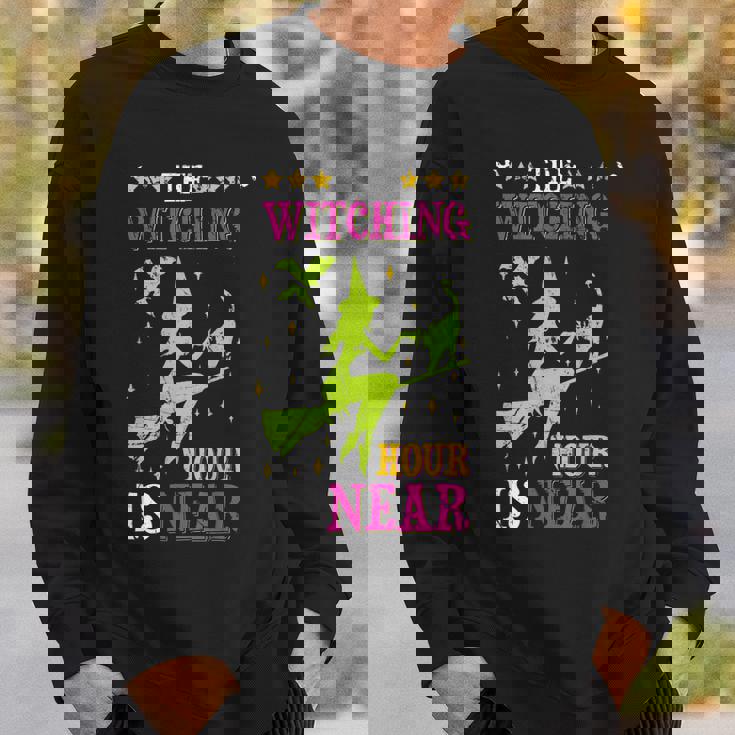 The Witching Hour Is Near Distressed Sweatshirt Gifts for Him