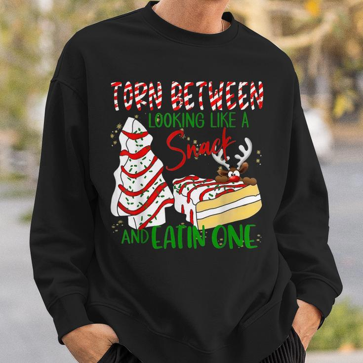 Torn Between Looking Like A Snack And Eating One Christmas V3 Men Women Sweatshirt Graphic Print Unisex Gifts for Him