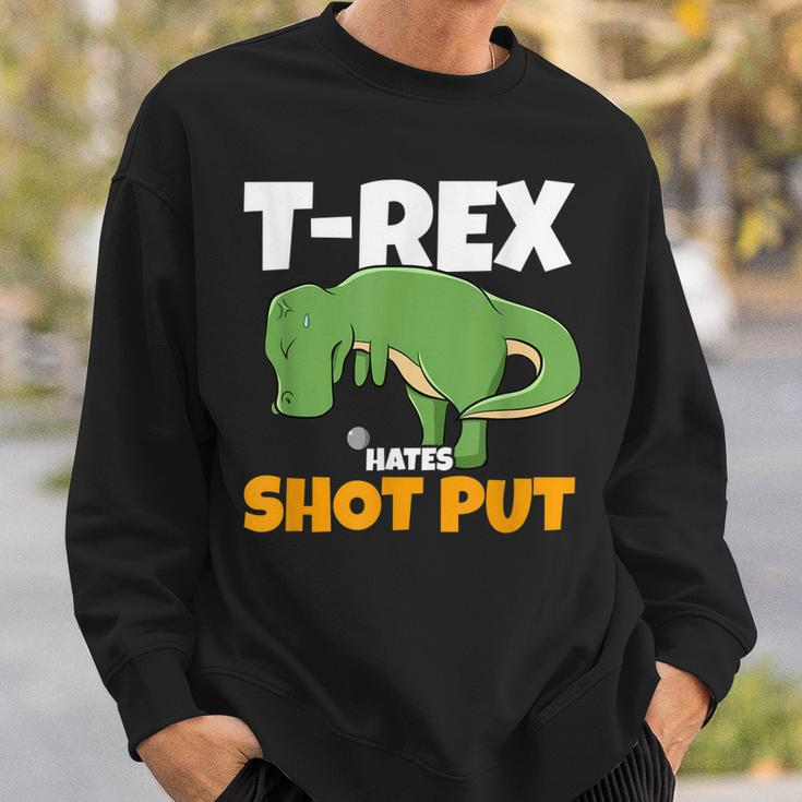 Track And Field Throwing Dino Funny Thrower Shot Put Sweatshirt Gifts for Him