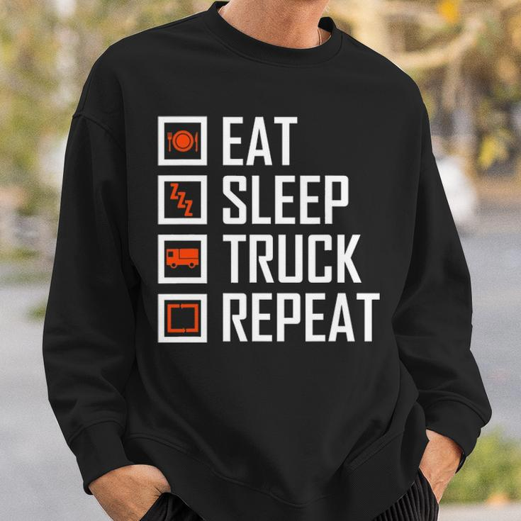Trucker S For Men Eat Sleep Truck Repeat Sweatshirt Gifts for Him
