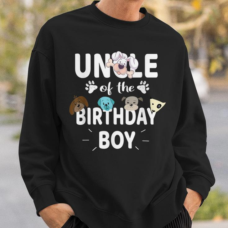 Uncle Of The Birthday Boy Dog Lover Party Puppy Theme Sweatshirt Gifts for Him