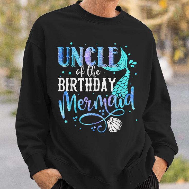 Uncle Of The Birthday Mermaid Family Matching Party Squad Sweatshirt Gifts for Him