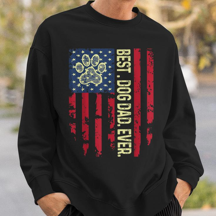 United States Usa Flag Best Dog Dad Ever Dad On Fathers Day Gift For Mens Sweatshirt Gifts for Him