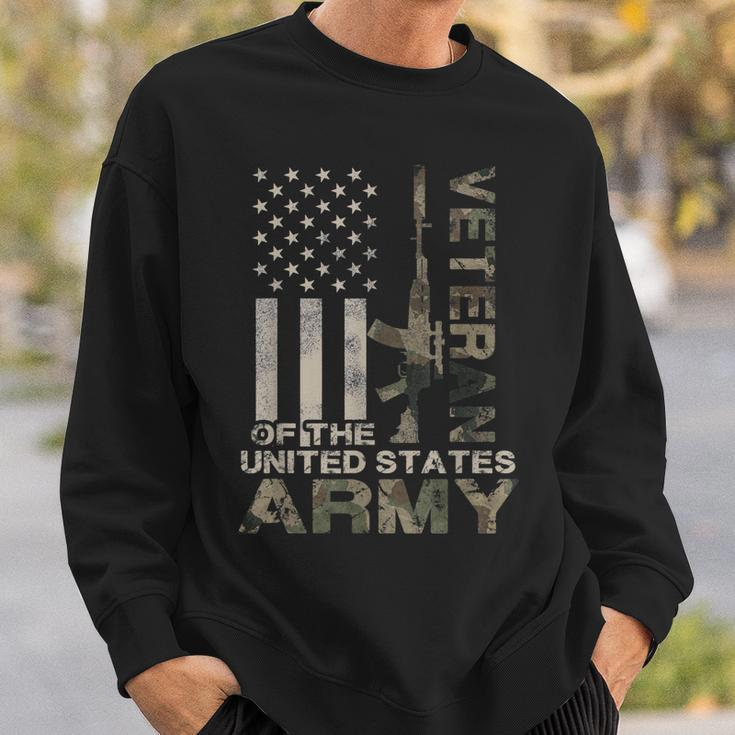 Us Army | Military Green Camo Flag Retro Design Gift Men Women Sweatshirt Graphic Print Unisex Gifts for Him
