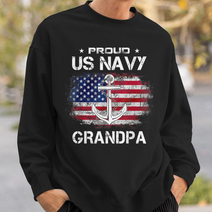 Us Na Vy Proud Grandpa - Proud Us Na Vy Grandpa Veteran Day Sweatshirt Gifts for Him