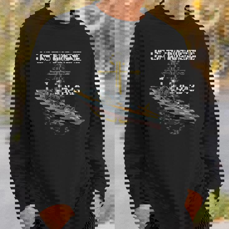Uss Tennessee Bb-43 Battleship Ww2 American Warship Veterans Sweatshirt Gifts for Him
