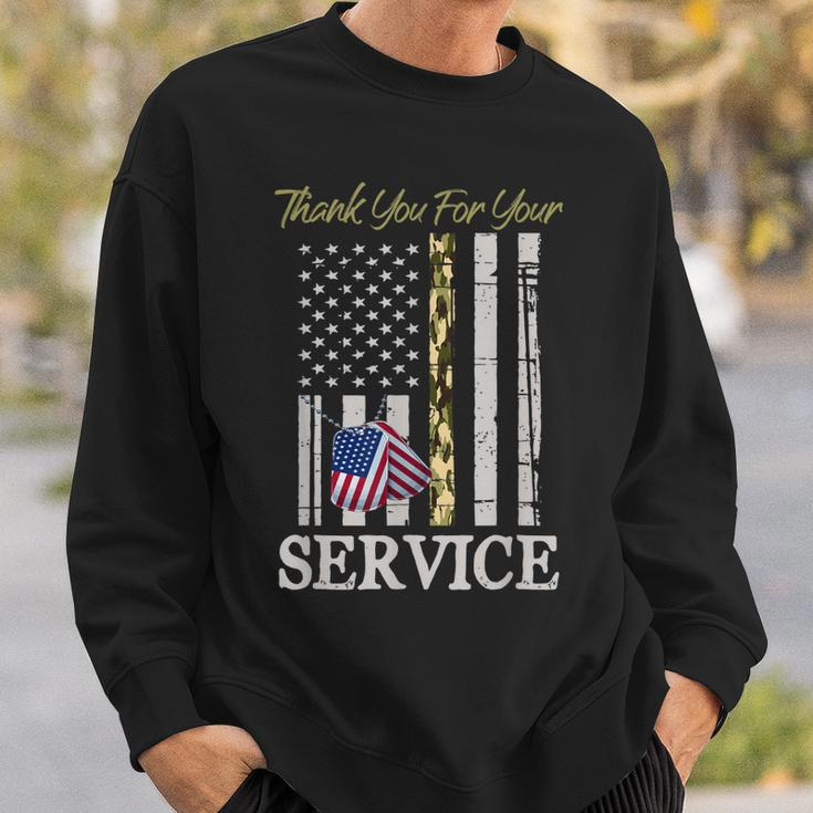 Veterans Day Thank You For Your Service Soldier Camouflage Sweatshirt Gifts for Him