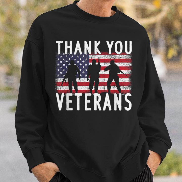 Veterans Day Thank You Veterans Usa Flag Patriotic V2 Sweatshirt Gifts for Him