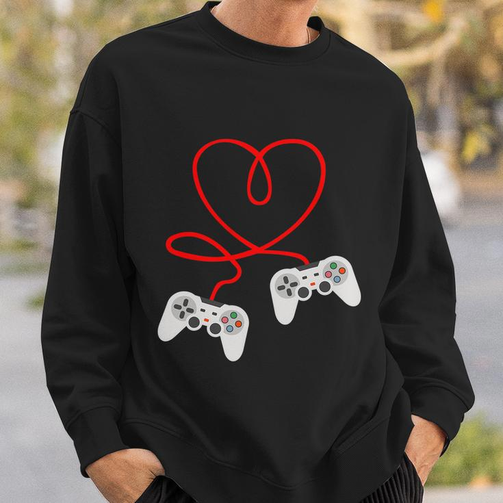 Video Gamer Valentines Day Tshirt With Controllers Heart Sweatshirt Gifts for Him