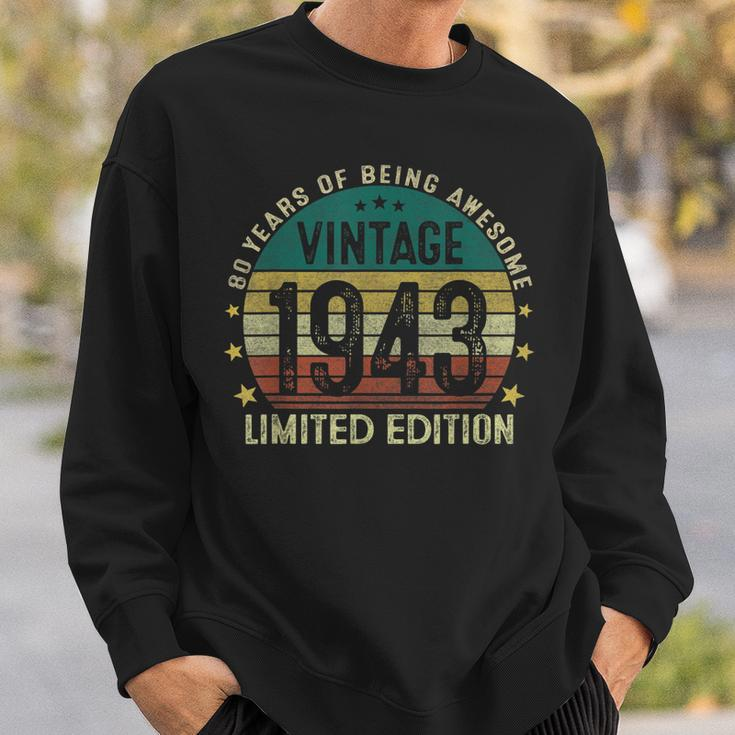 Vintage 1943 80 Years Old 80Th Birthday Gifts For Men Sweatshirt Gifts for Him